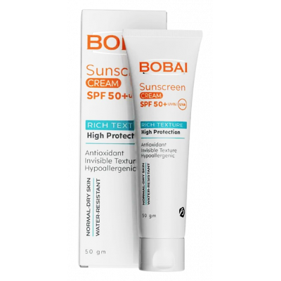 BOBAI SUNSCREEN CREAM SPF 50+ RICH TEXTURE HIGH PROTECTION 50 GM